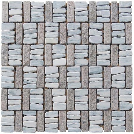 INTREND TILE Granite Basketweave Pattern Mosaic Blend LS014D